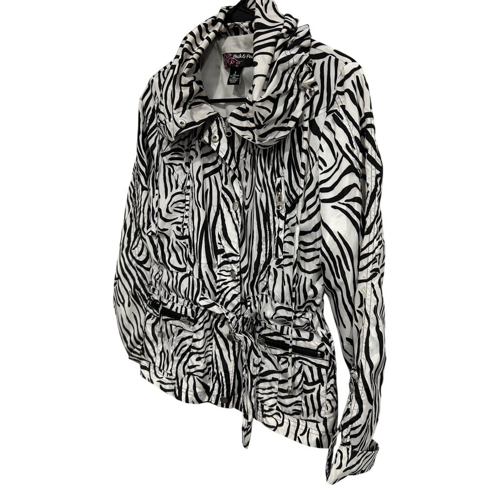 Peck & Peck Zebra Print Lightweight Womens Jacket… - image 3
